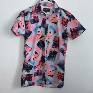 Surf Society Men's Multicolor surf button up.
